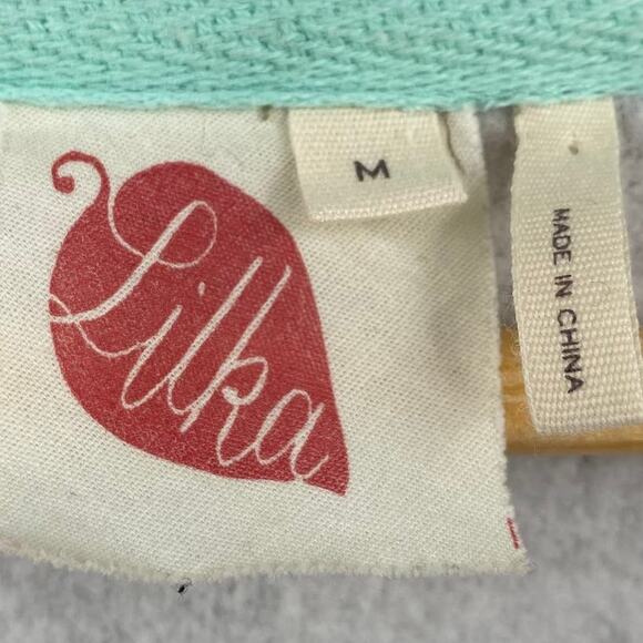 Anthropologie Lilka Embelllished Beaded Pullover Sweatshirt Scoop Neck Gray M - Picture 5 of 7